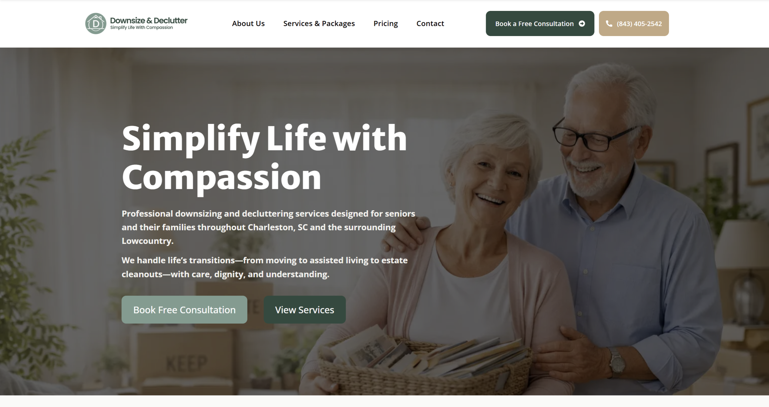Downsize & Declutter — Senior Moving Services Site - Web development project by Premier Dev Solutions